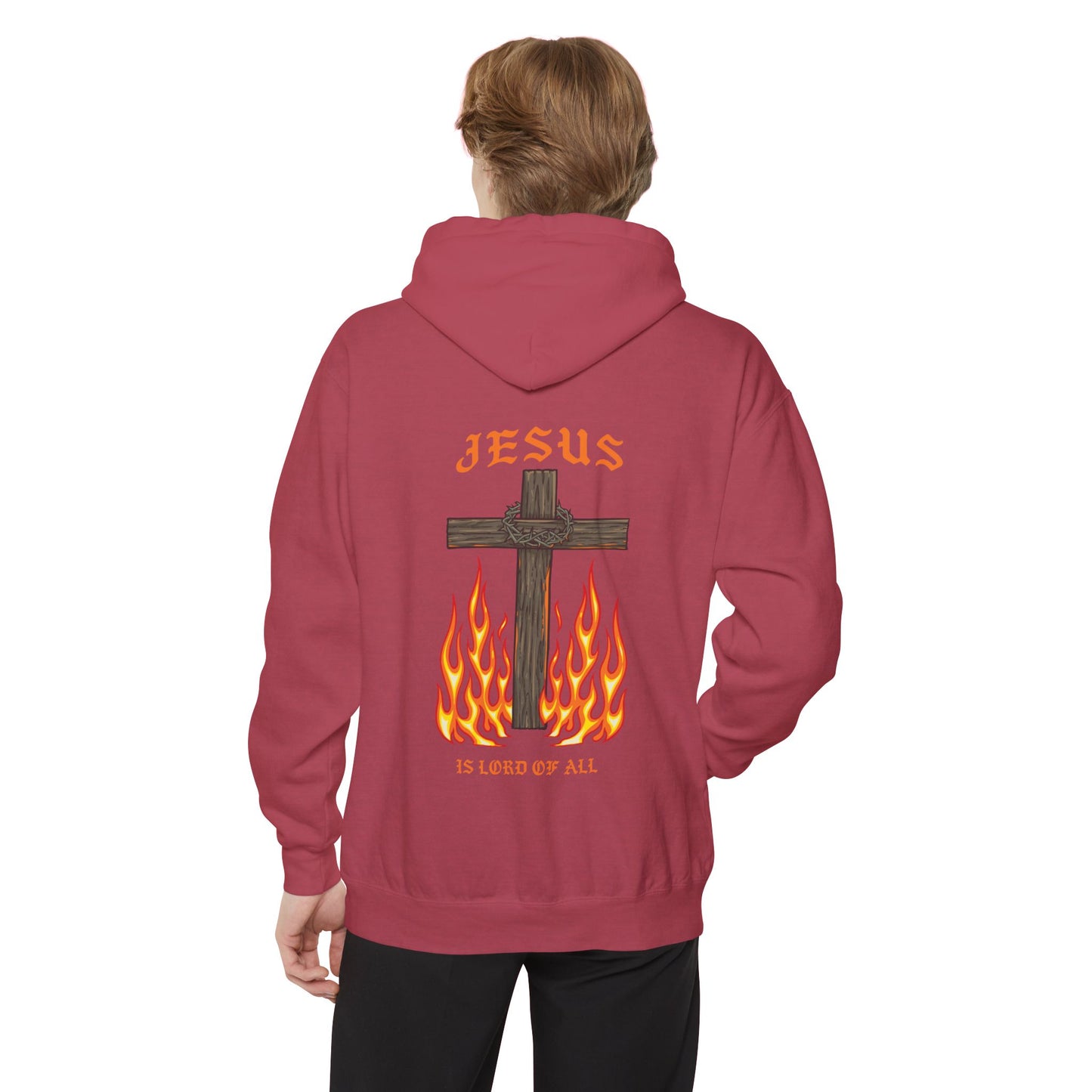 Jesus is Lord of all Unisex Garment-Dyed Hoodie