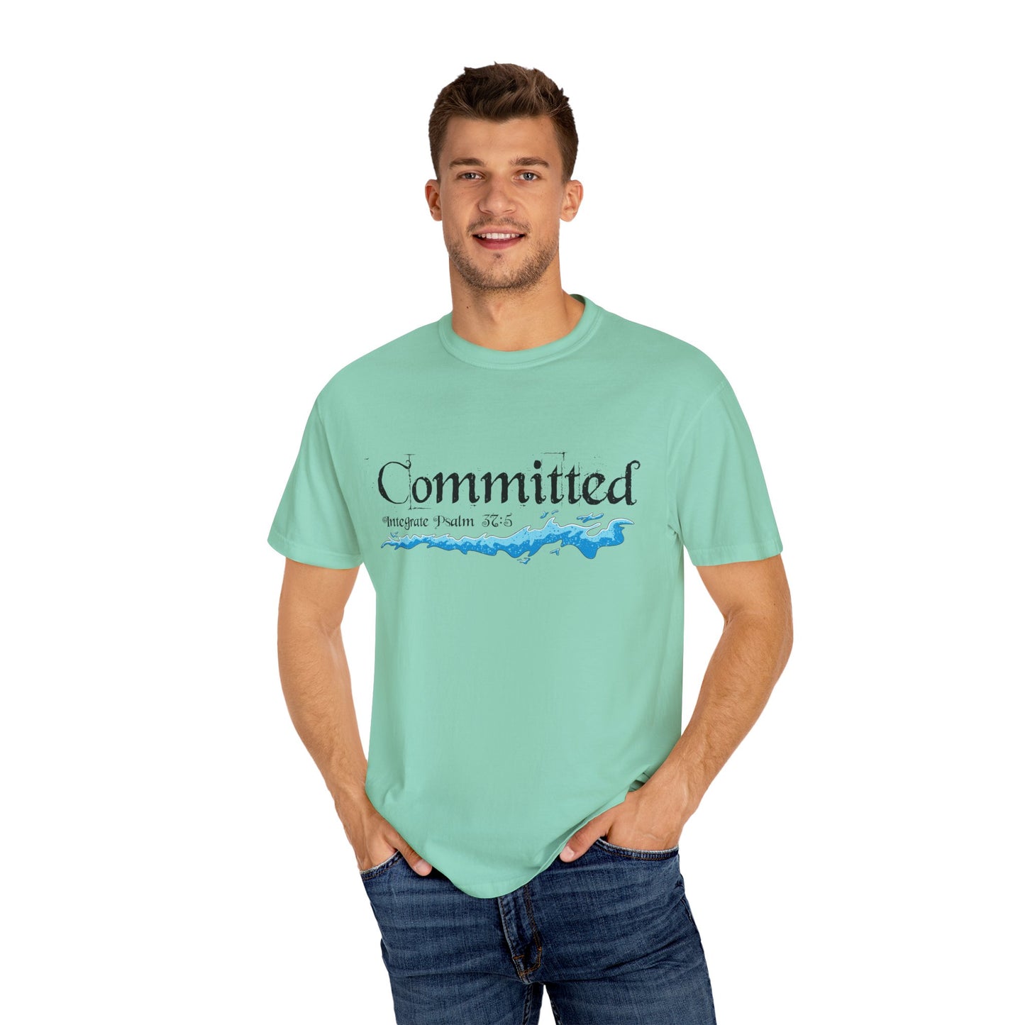 Committed Baptised Shirt Black Text