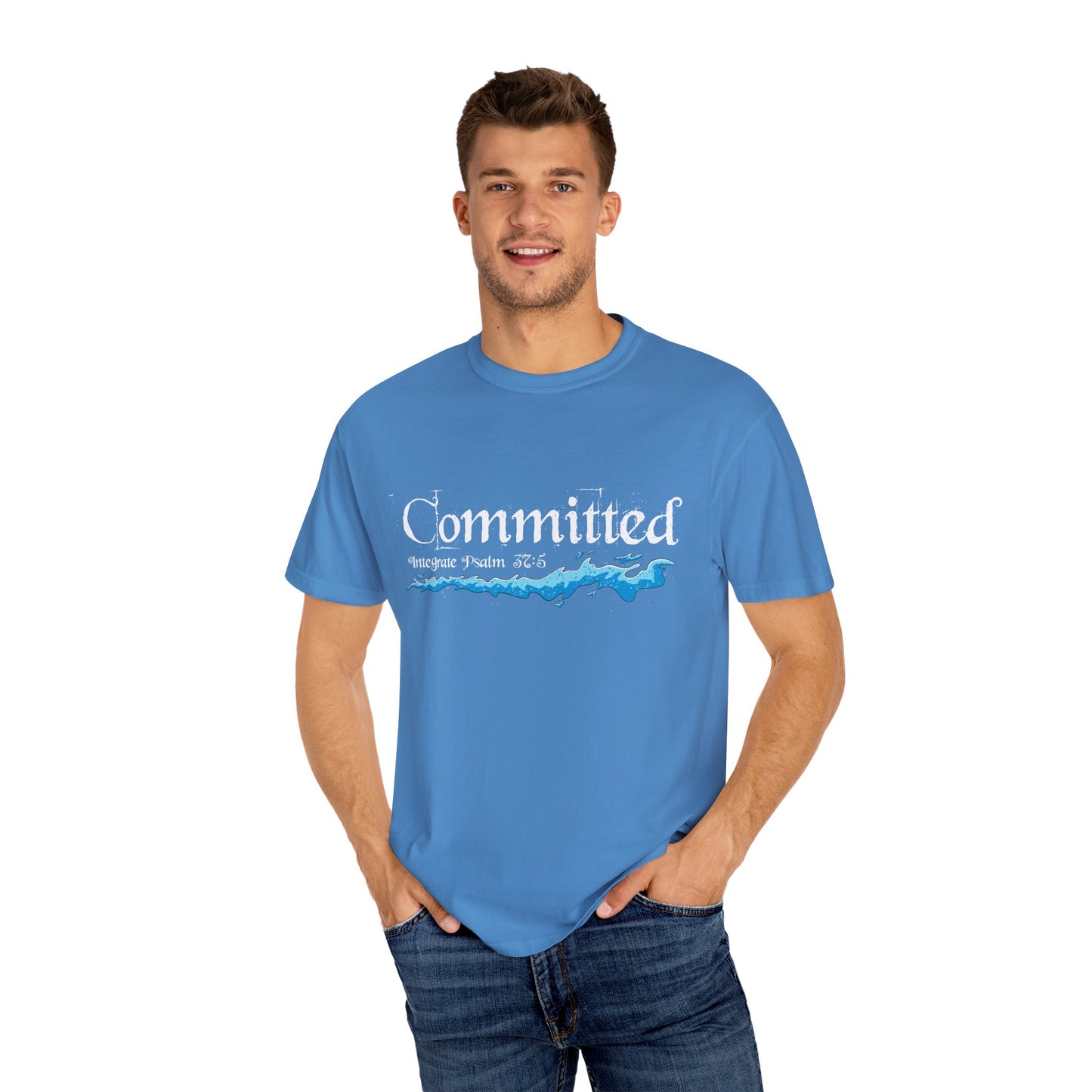 Committed Baptised Shirt White Text