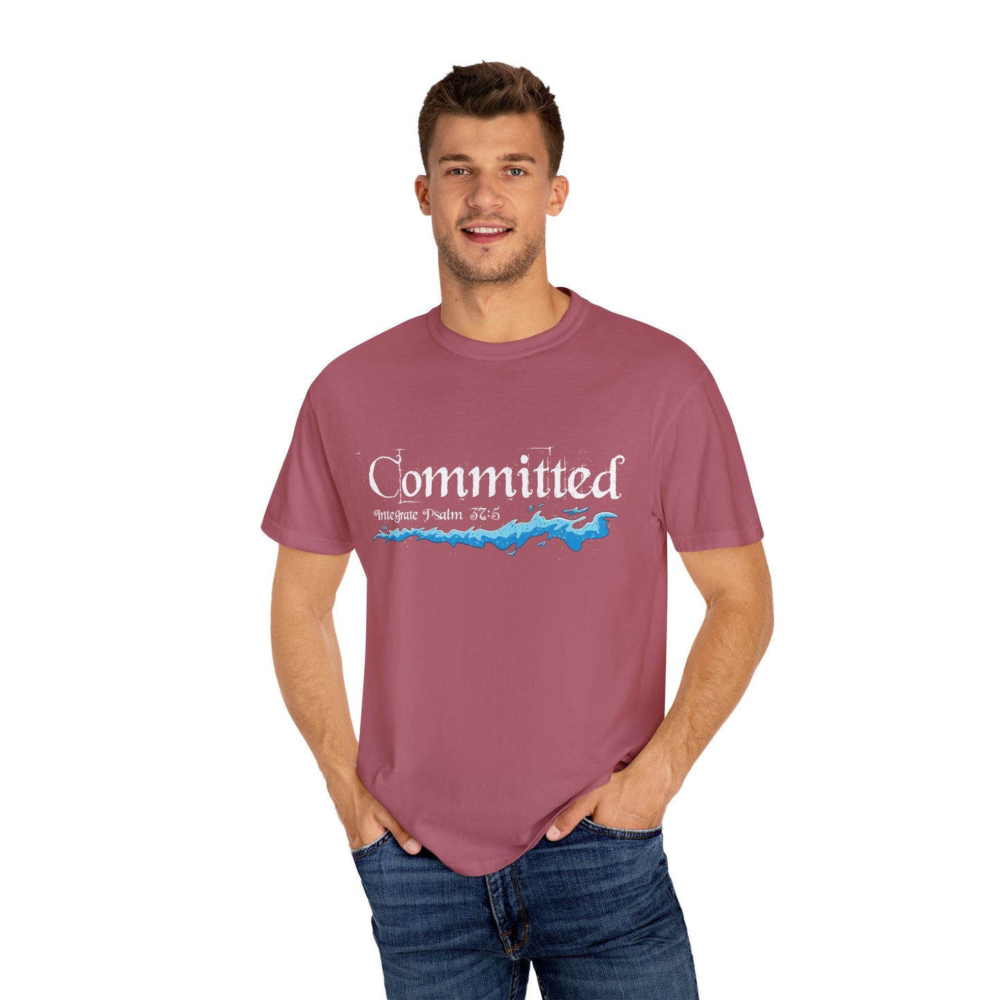 Committed Baptised Shirt White Text